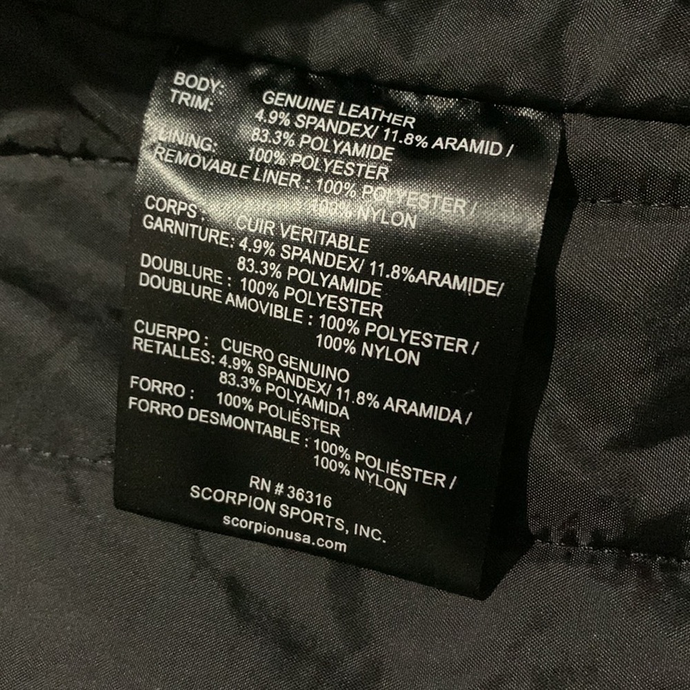 Scorpion Motorcycle Riding Jacket - Picture 6 of 6